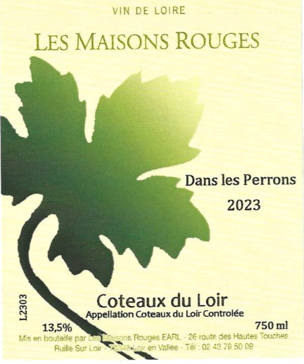 Coteaux du Loir Dans les perrons 2023 sec